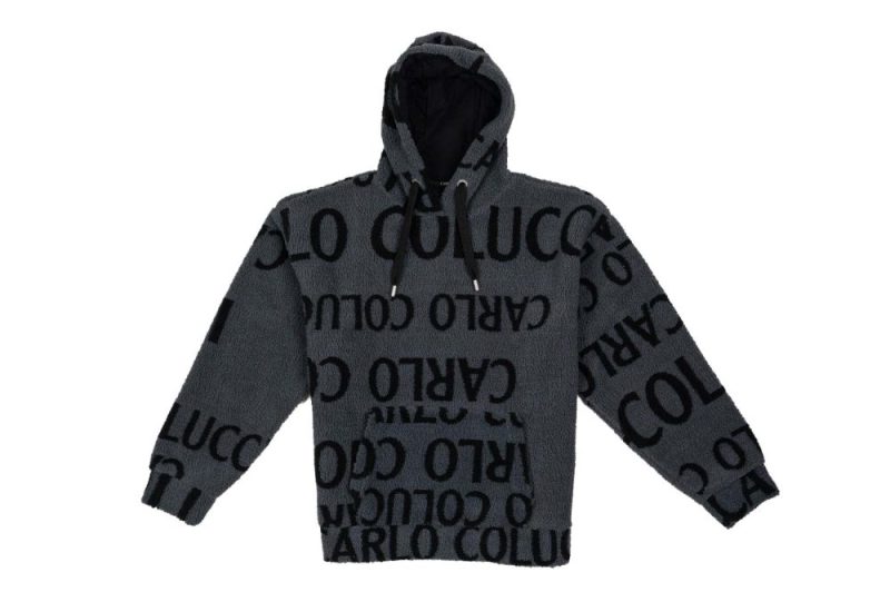 carlo colucci teddy hoodie grau c4721 211 1