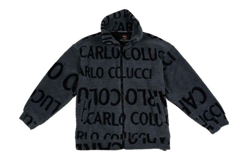 carlo colucci teddy jacke grau c4720 211 01