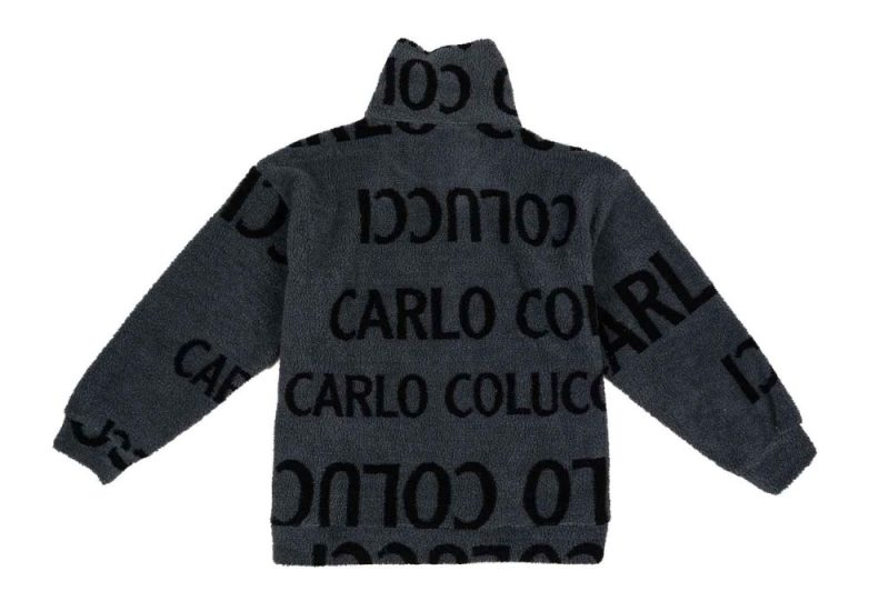 carlo colucci teddy jacke grau c4720 211 02