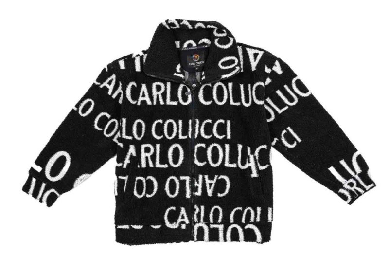 carlo colucci teddy jacke schwarz c4720 201 1