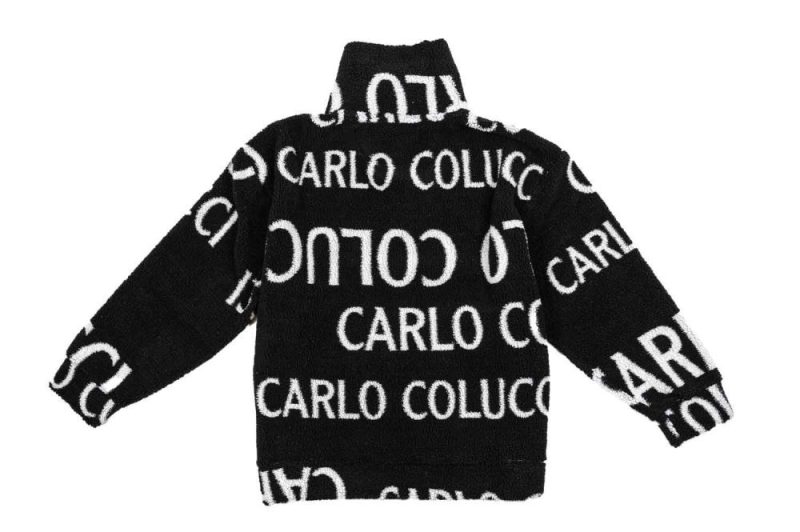 carlo colucci teddy jacke schwarz c4720 201 4