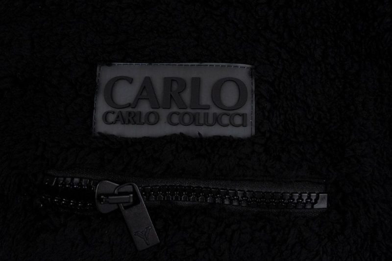 carlo colucci teddy jacke schwarz c5048 20 03