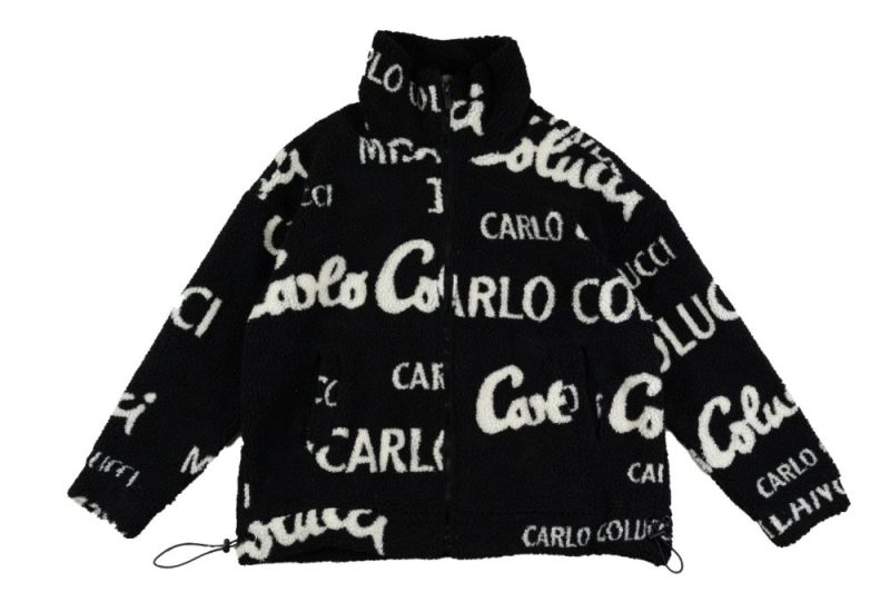 carlo colucci teddy jacke schwarz c6038 201 1