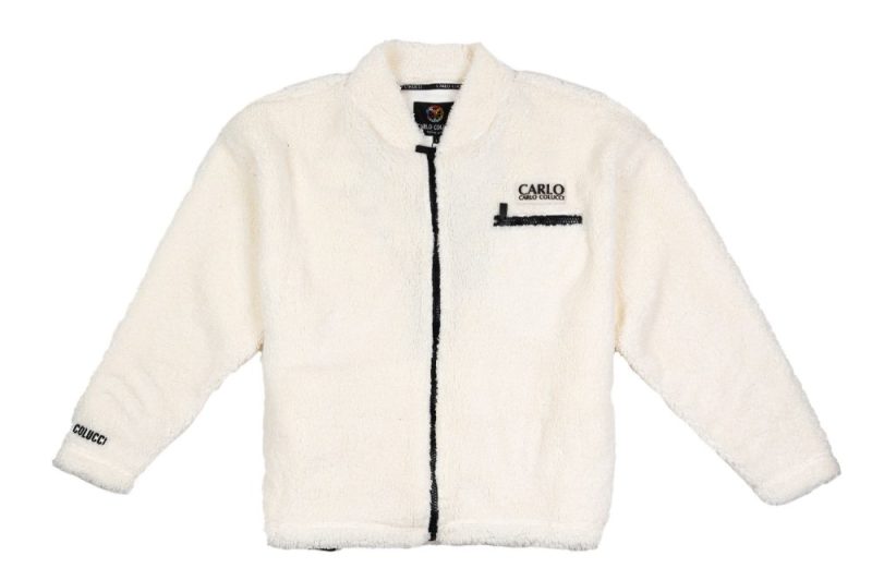 carlo colucci teddy jacke weiss c5048 59 01