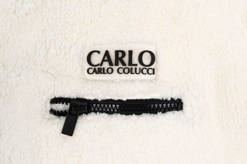 carlo colucci teddy jacke weiss c5048 59 03