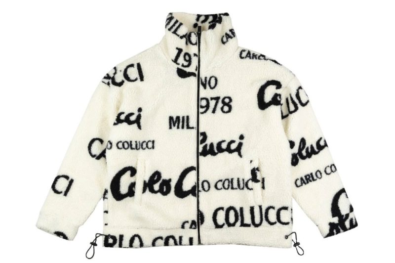 carlo colucci teddy jacke weiss c6038 591 1