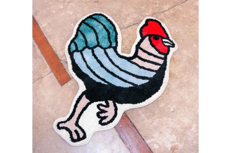 defier rooster rug multi df rooster rug multi 4