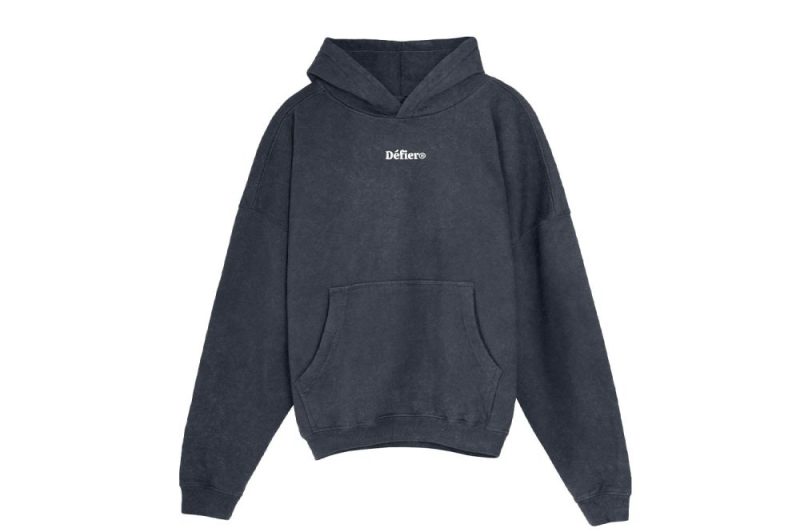 defier trademark hoodie schwarz df trademark hoodie washed black 1