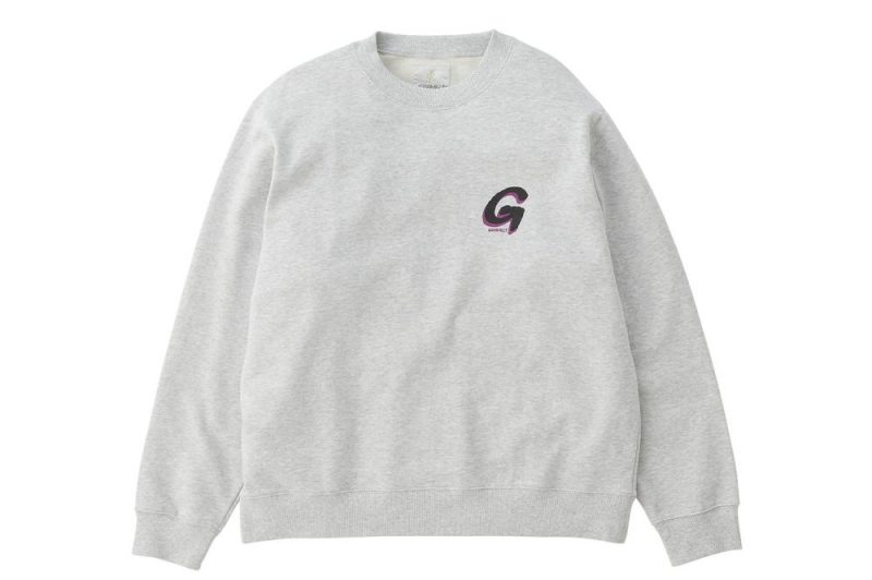 gramicci big g logo sweat grau g2fu j068 ash heather 1