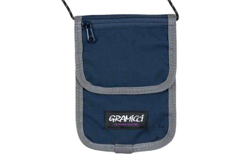 gramicci cordura neck pouch blau g4sb 107 navy 2