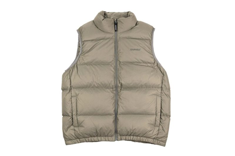 gramicci down puffer vest grau g3fu j001 seal grey 1