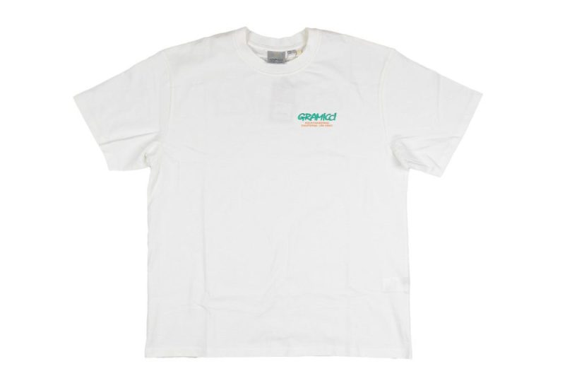 gramicci mountaineering t shirt weiss gruen g2fu t049 white green 2