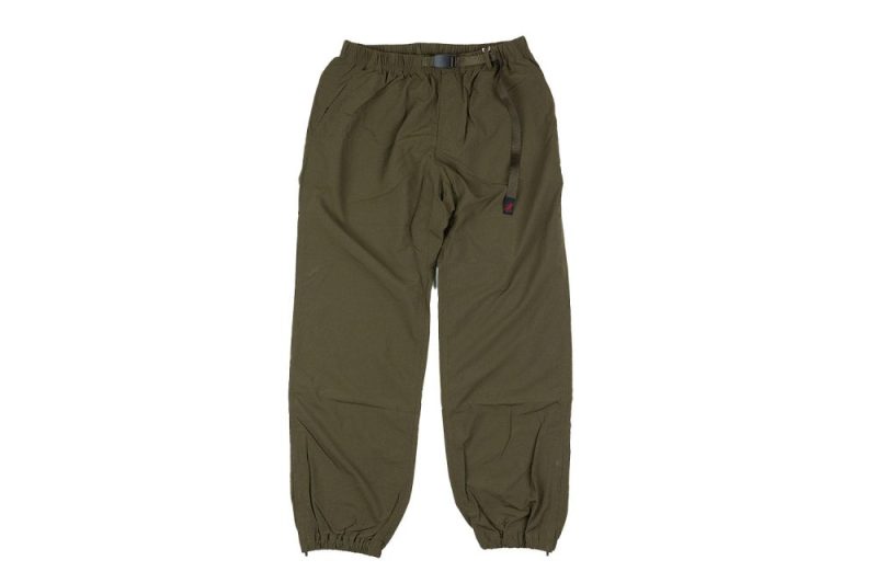 gramicci nylon track pant dunkelolive g4sm 119 deep olive 1