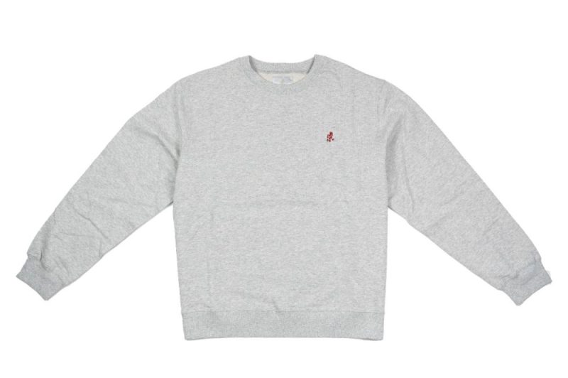 gramicci one point sweatshirt grau g302 ft ash heather 1