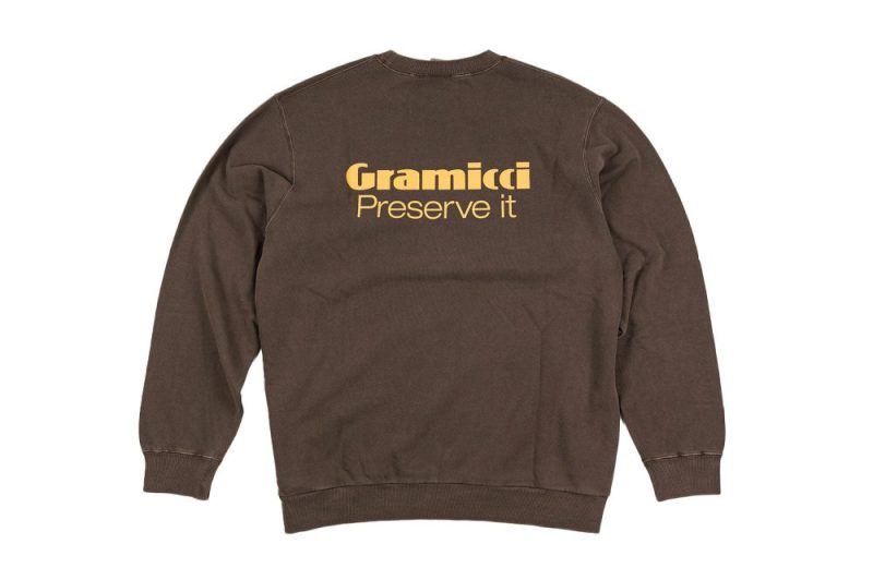 gramicci preserve it sweatshirt braun g3fu j077 brown pigment 2