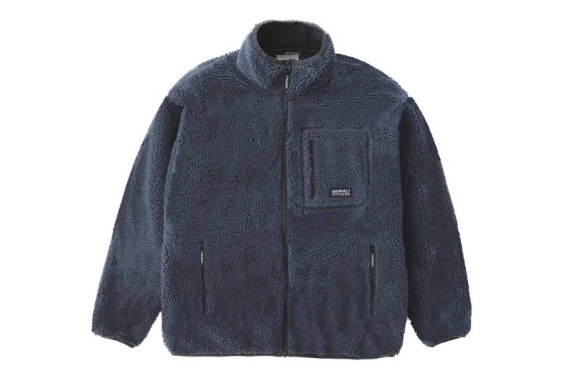 gramicci sherpa jacket blau grau g2fu j045 charcoal 1