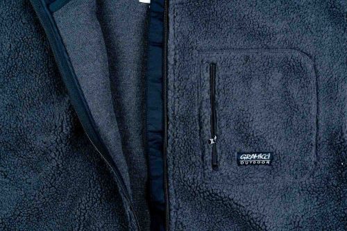 gramicci sherpa jacket blau grau g2fu j045 charcoal 2