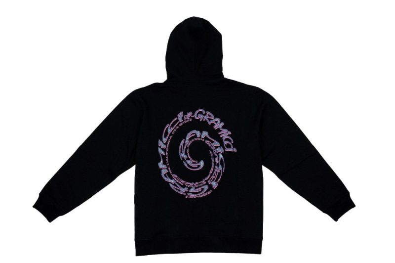 gramicci swirl hooded sweatshirt schwarz g2su j089 black 2