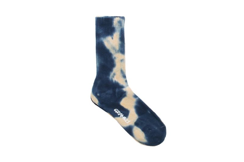 gramicci tie dye crew socks blau gelb sx m28 e 01