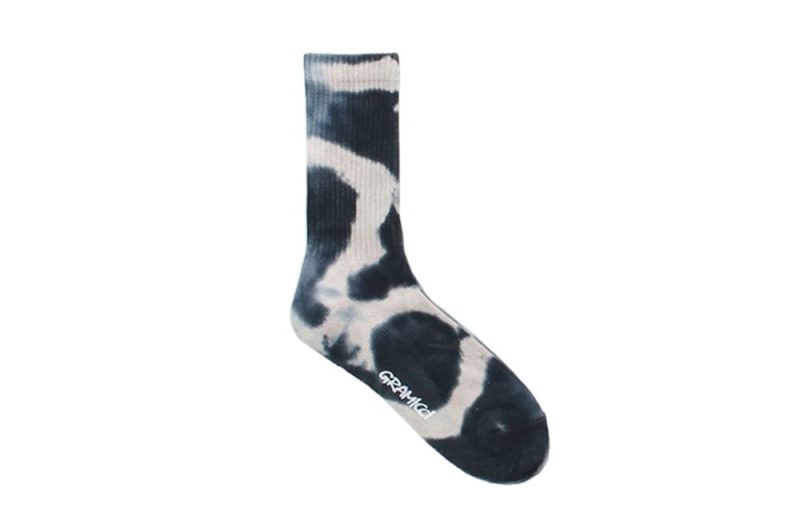 gramicci tie dye crew socks blau sx m28 a 01