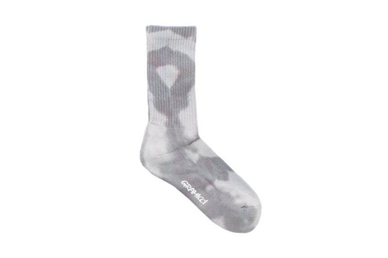 gramicci tie dye crew socks grau sx m28 g 01