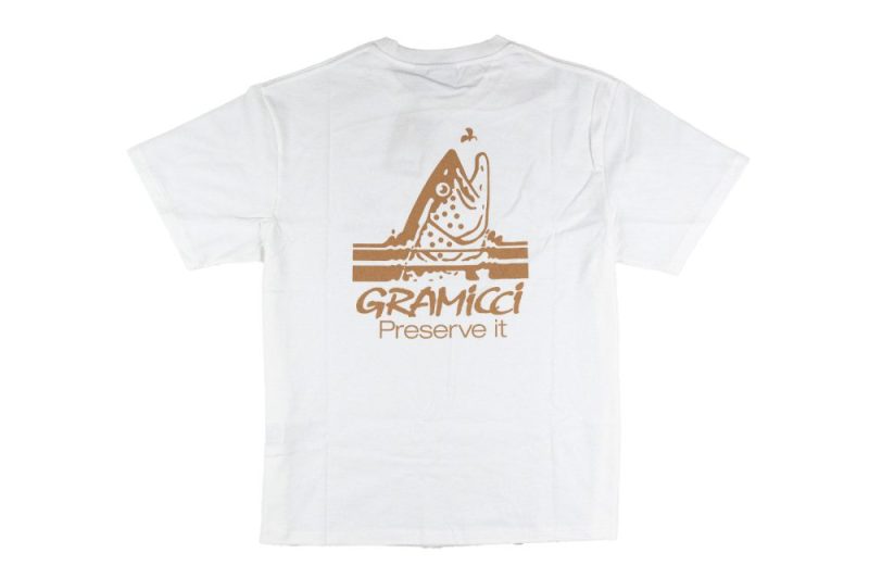 gramicci trout tee weiss g3su t050 white 2