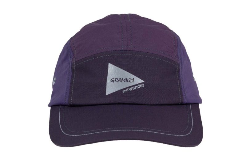 gramicci x and wanderpatchwork wind cap lila gac4 311 multi purple 1