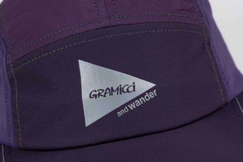 gramicci x and wanderpatchwork wind cap lila gac4 311 multi purple 2