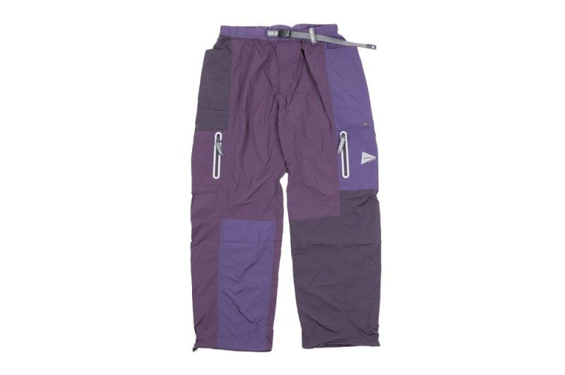 gramicci x van wander patchwork wind pant lila gup4 32m multi purple 1