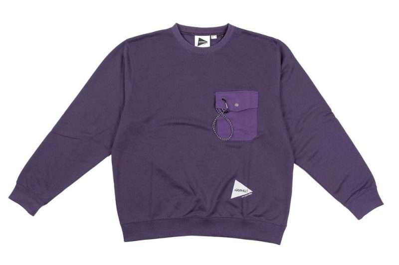 gramicci x van wander print sweatshirt lila guj4 s34 multi purple 1