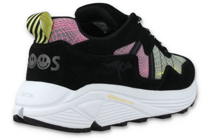 kangaroos dynaflow vibram schwarz neon pink 47275 000 5076 3