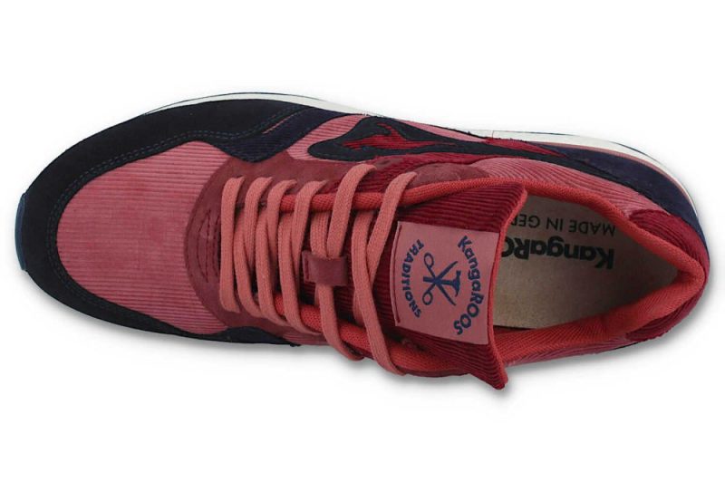 kangaroos x roostraditions corduroy racer schwarz rot 47510 000 4058 05