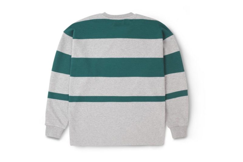 karhu uni stripe sweatshirt grau gruen ka00158 6071 01