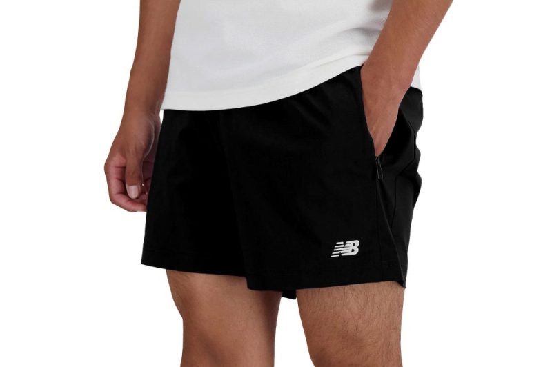 new balance athletics stretch woven short 5 schwarz ms41517bk 1