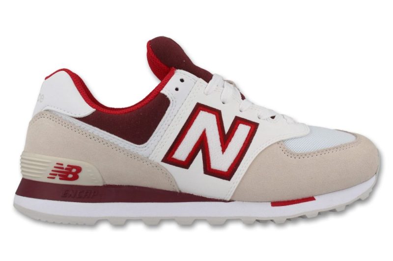 new balance ml 574 nla weiss beige rot 819421 60 11