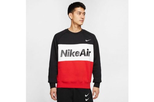 nike air fleece crew schwarz weiss cj4827 011 02