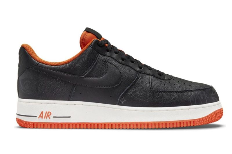 nike air force 1 07 premium schwarz orange dc8891 001