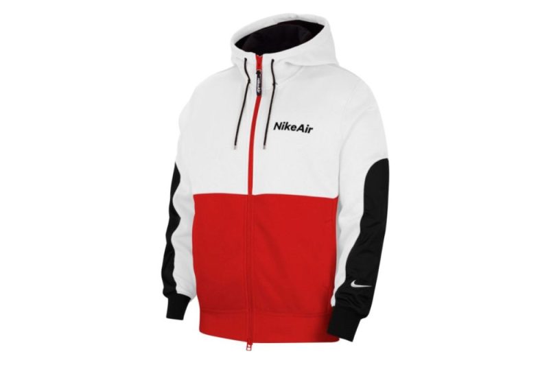 nike air full zip hoodie weiss rot schwarz cu4134 101