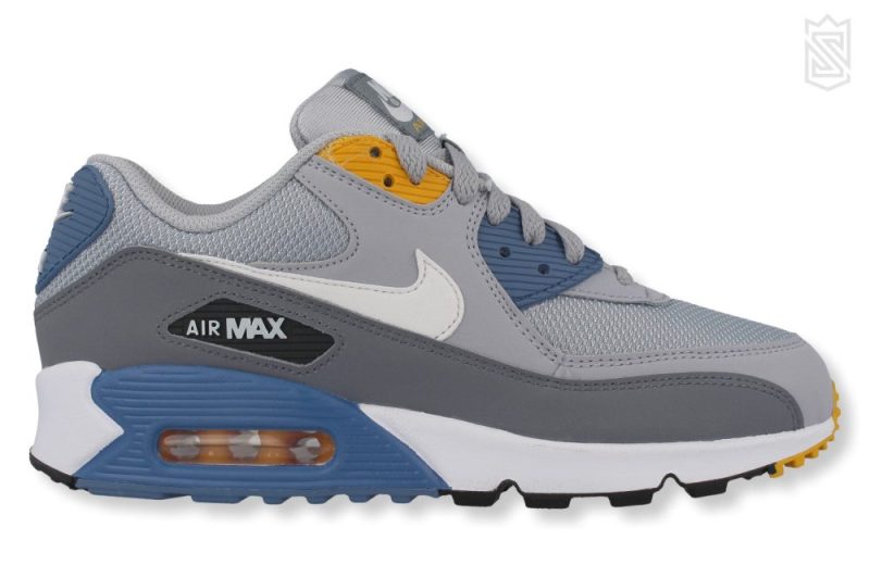 nike air max 90 essential grau blau gelb aj1285 016