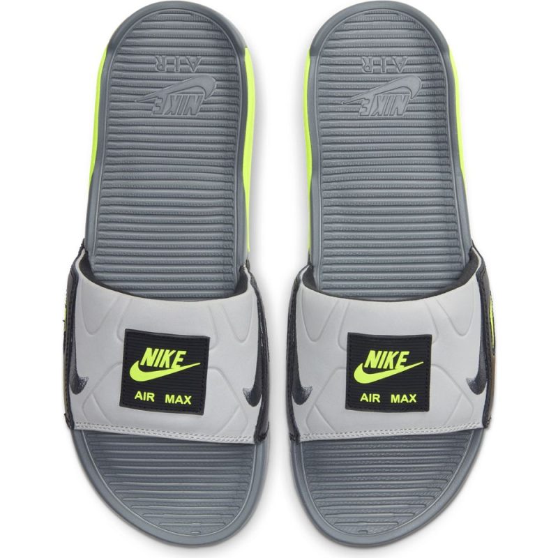 nike air max 90 slide grau volt bq4635 001 1