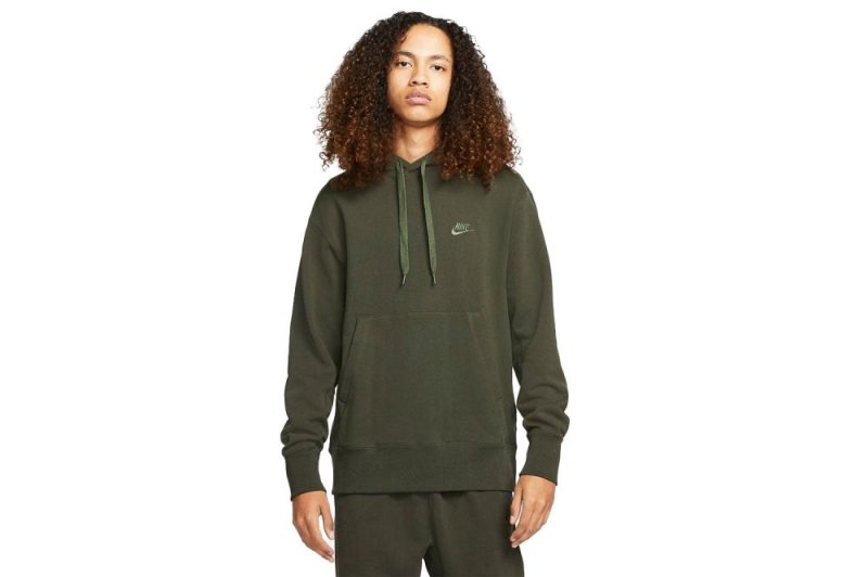 nike classic fleece pullover hoodie gruen da0023 355 02