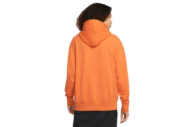 nike classic fleece pullover hoodie orange da0023 881 01