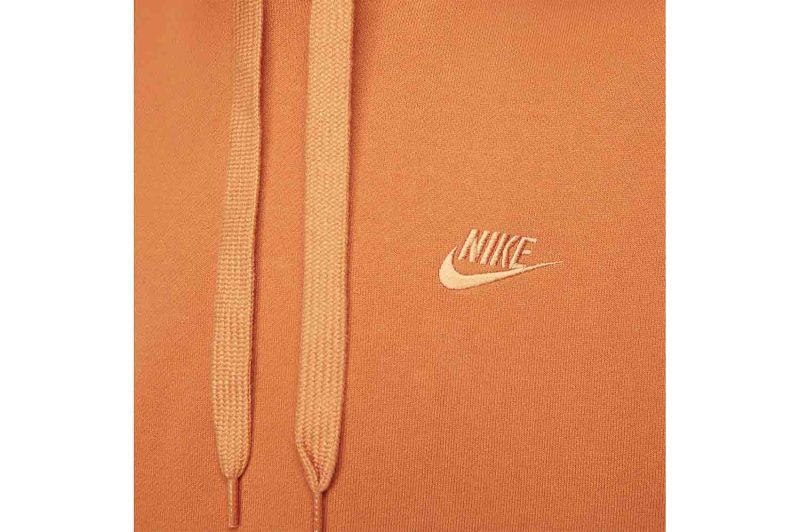 nike classic fleece pullover hoodie orange da0023 881 04