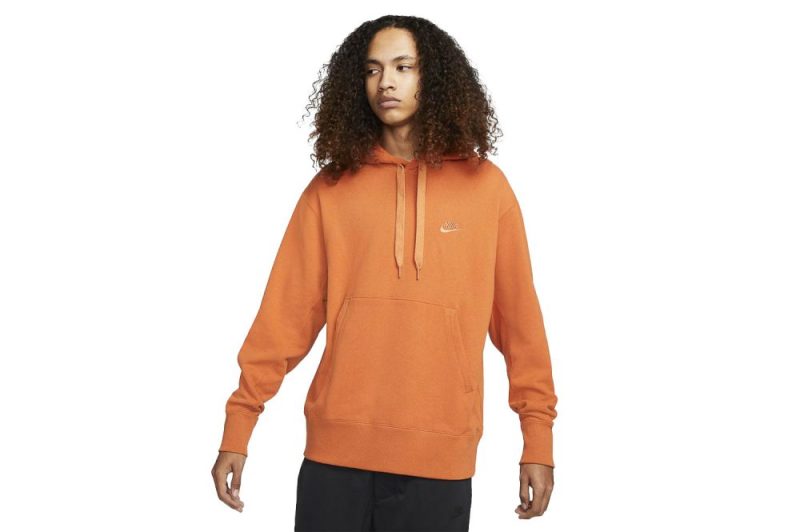 nike classic fleece pullover hoodie orange da0023 881