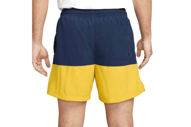 nike club color blocked woven shorts blau gelb fb7811 411 02