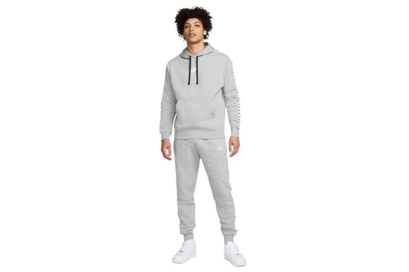 nike fleece hooded tracksuit grau dm6838 063 01