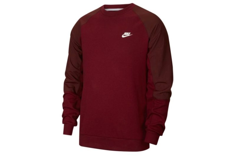 nike long sleeve fleece top weinrot cu4475 638