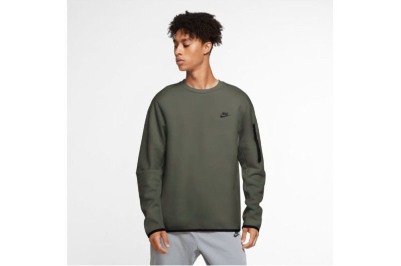 nike nsw tech fleece crew oliv cu4505 380 02