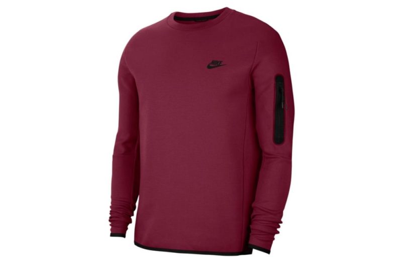 nike nsw tech fleece crew weinrot cu4505 638