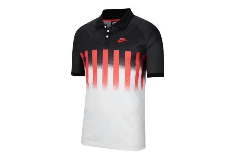 nike poloshirt sportswear andre agassi weiss rot cu4200 850